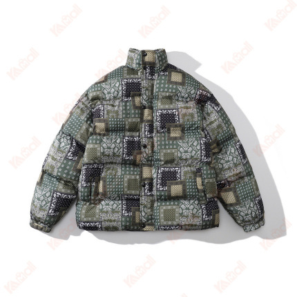 green outdoor fashion puffer jacket